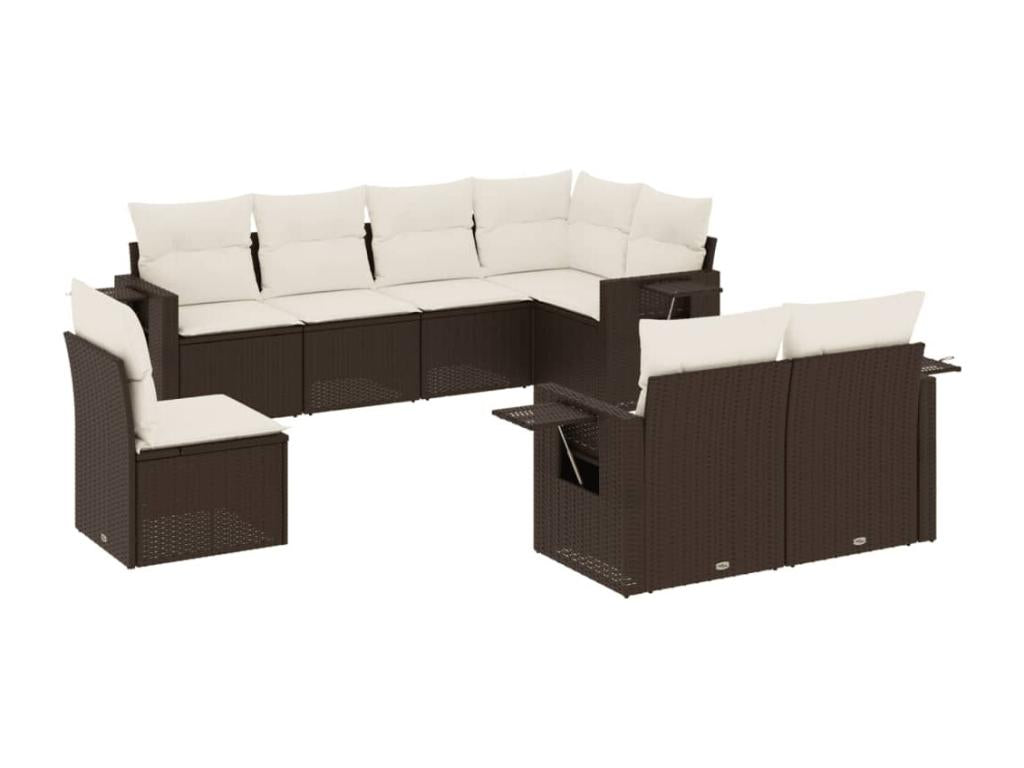 Brown Woven Resin Wicker Outdoor Furniture Set - dlz1766583616690