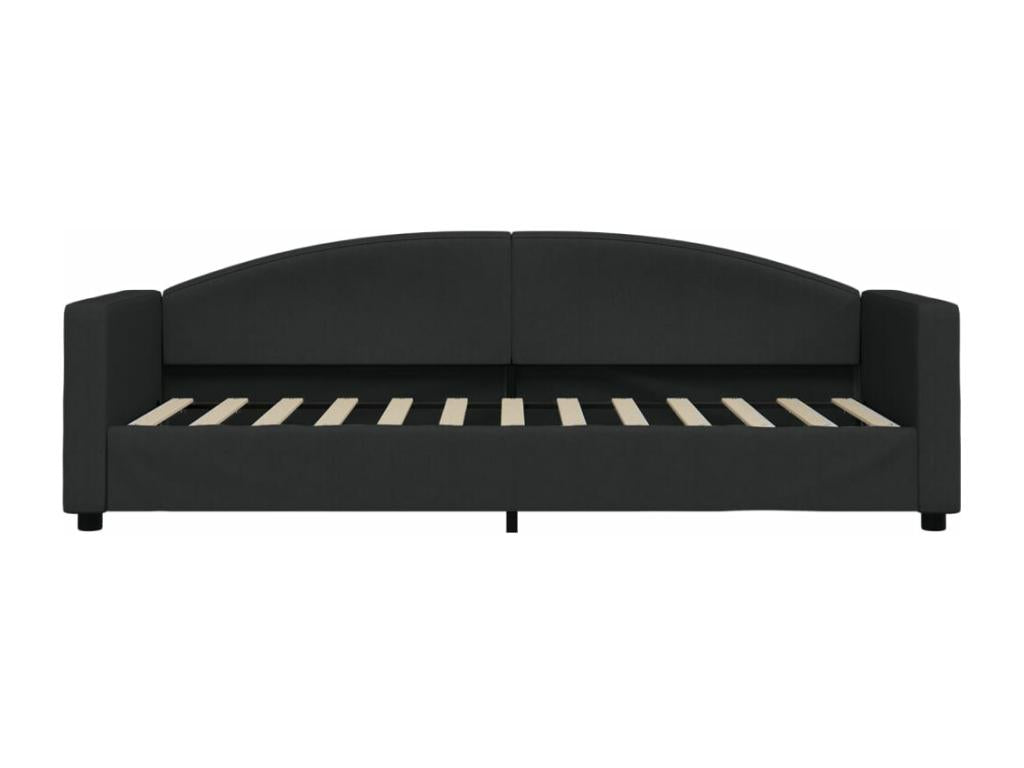 Black Fabric Bed, 80 x 200 cm