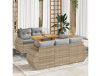 Beige Woven Resin Wicker Outdoor Furniture Set - dlz1766583285407
