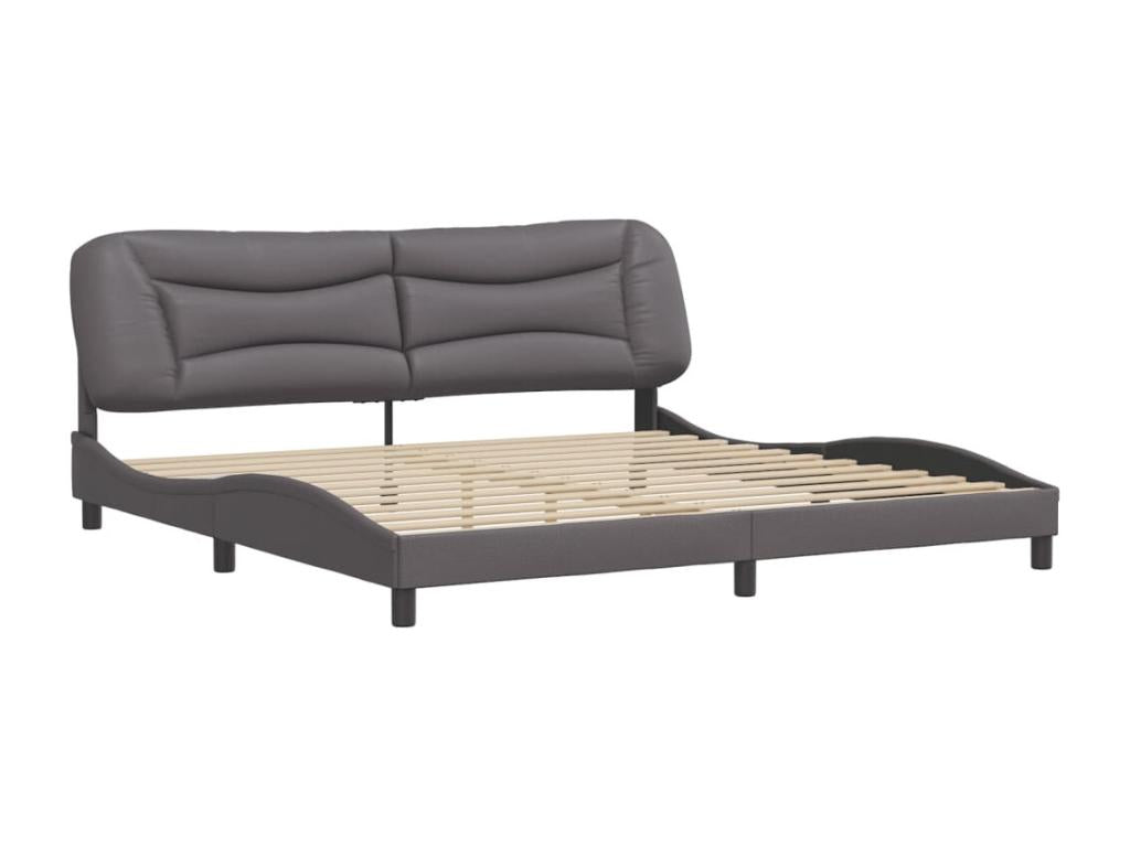 Gray Faux Leather Mattress, 200 x 200 cm