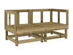 Brown Pine Wood Outdoor Furniture Set - dlz1766583529447