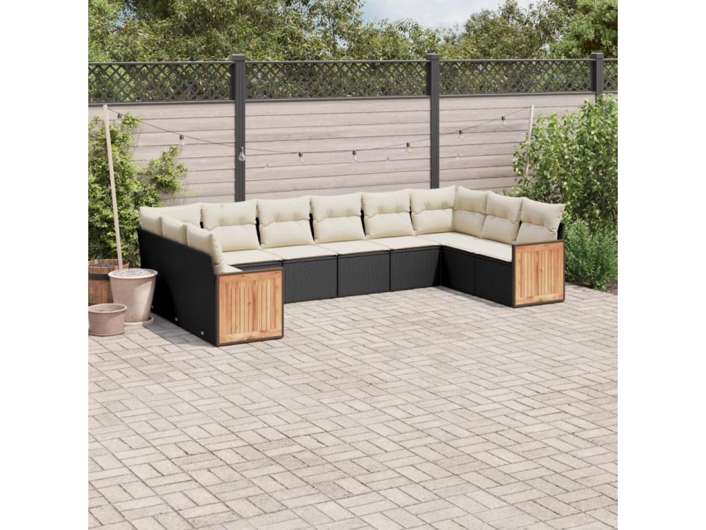 Black Woven Resin Wicker Outdoor Furniture Set - dlz1766583553160