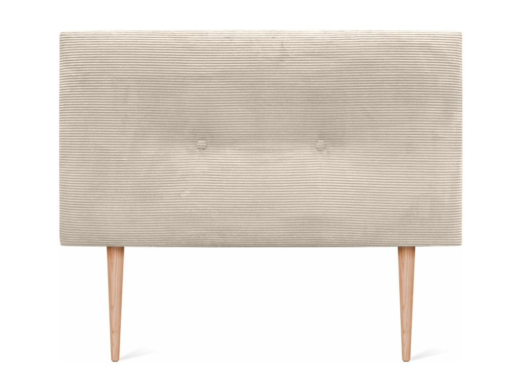 Beige Velvet Bed, 90 x 105 cm