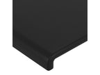 Black Faux Leather Bed, 93 x 16 x 118 cm