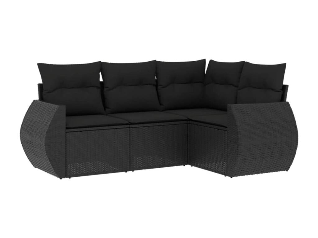 Black Woven Resin Wicker Outdoor Furniture Set - dlz1766583208257