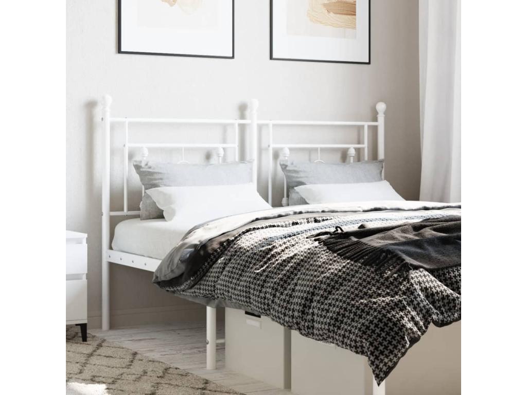 White Metal Bed