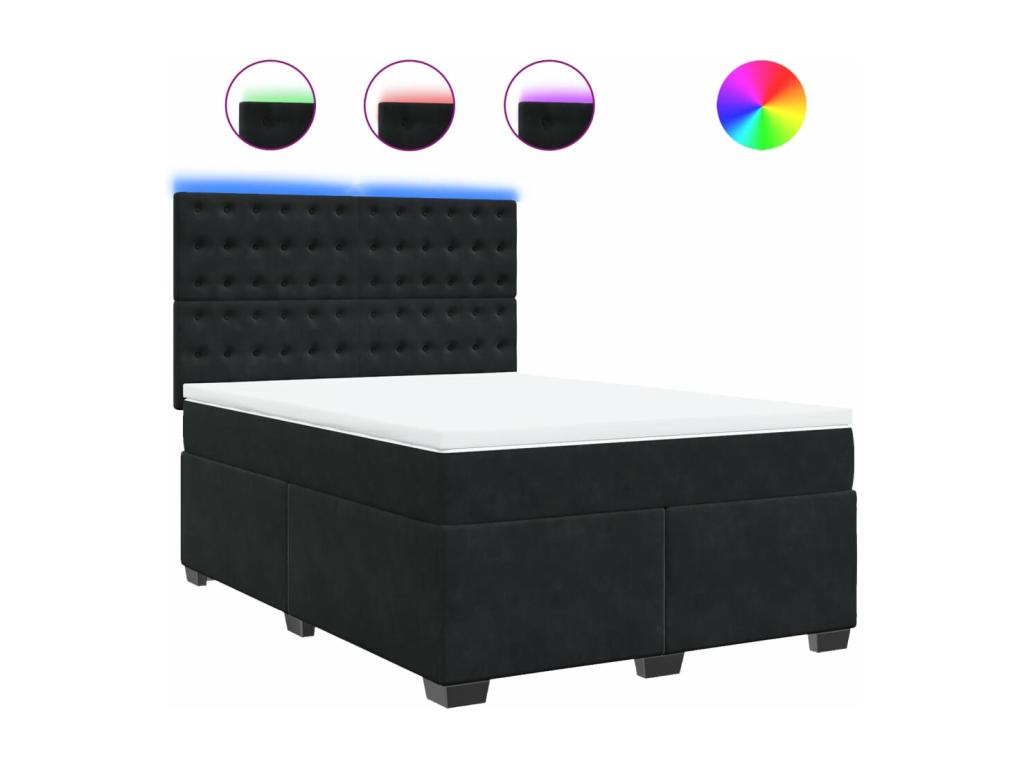 Black Velvet Mattress, 140 x 200 cm