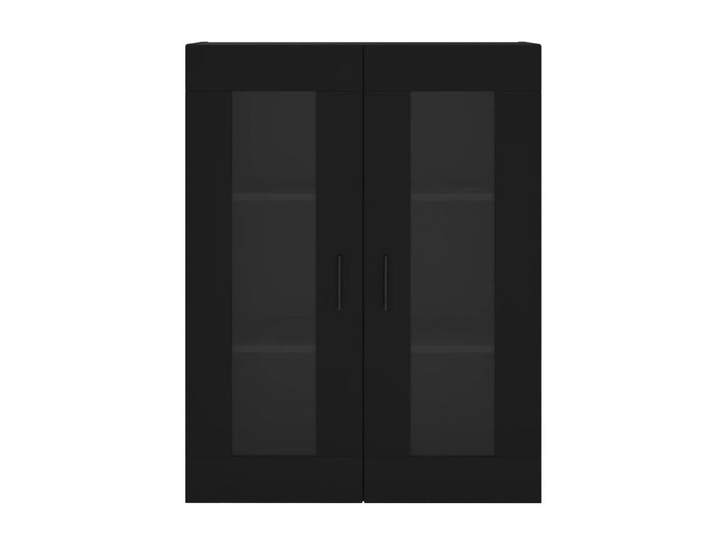 Black Engineered Wood Sideboard, 69.5 x 34 x 180 cm