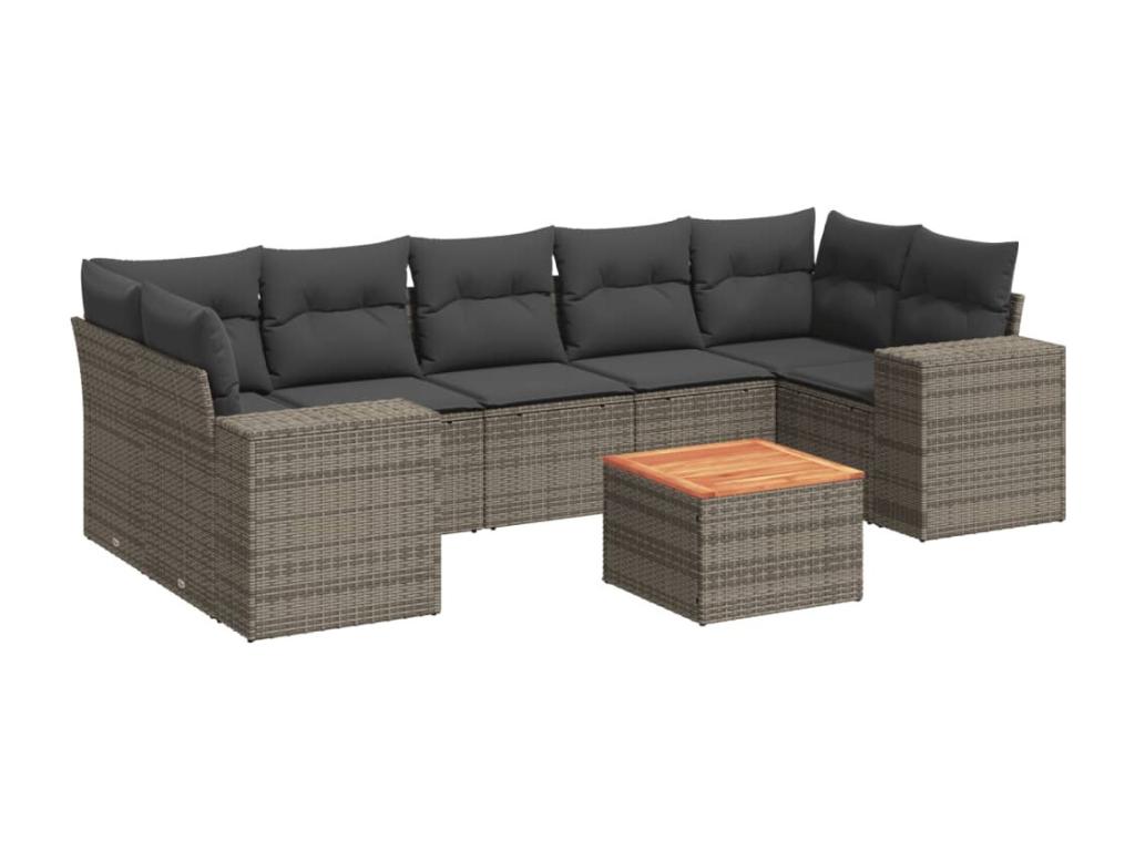 Gray Woven Resin Wicker Outdoor Furniture Set