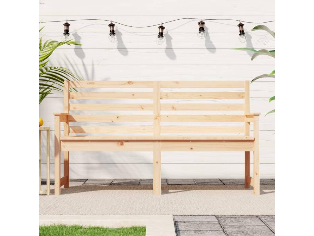 Natural Solid Wood Bench, 159.5 x 48 x 91.5 cm