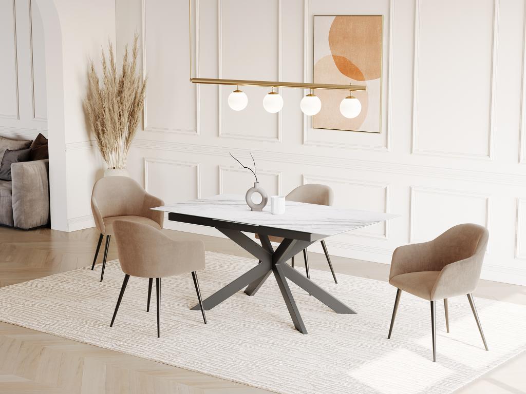 White Glass Dining Table