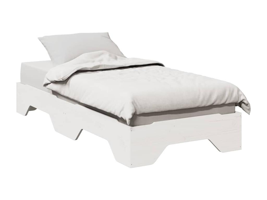 White Solid Wood Mattress, 100 x 200 cm