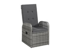 Gray Woven Resin Wicker Chair