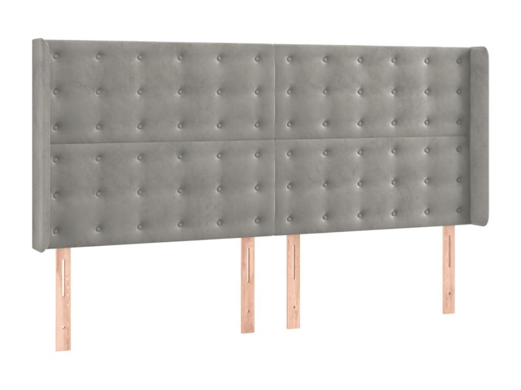 Gray Velvet Mattress, 180 x 200 cm