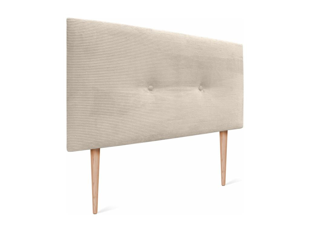 Beige Velvet Bed, 90 x 105 cm