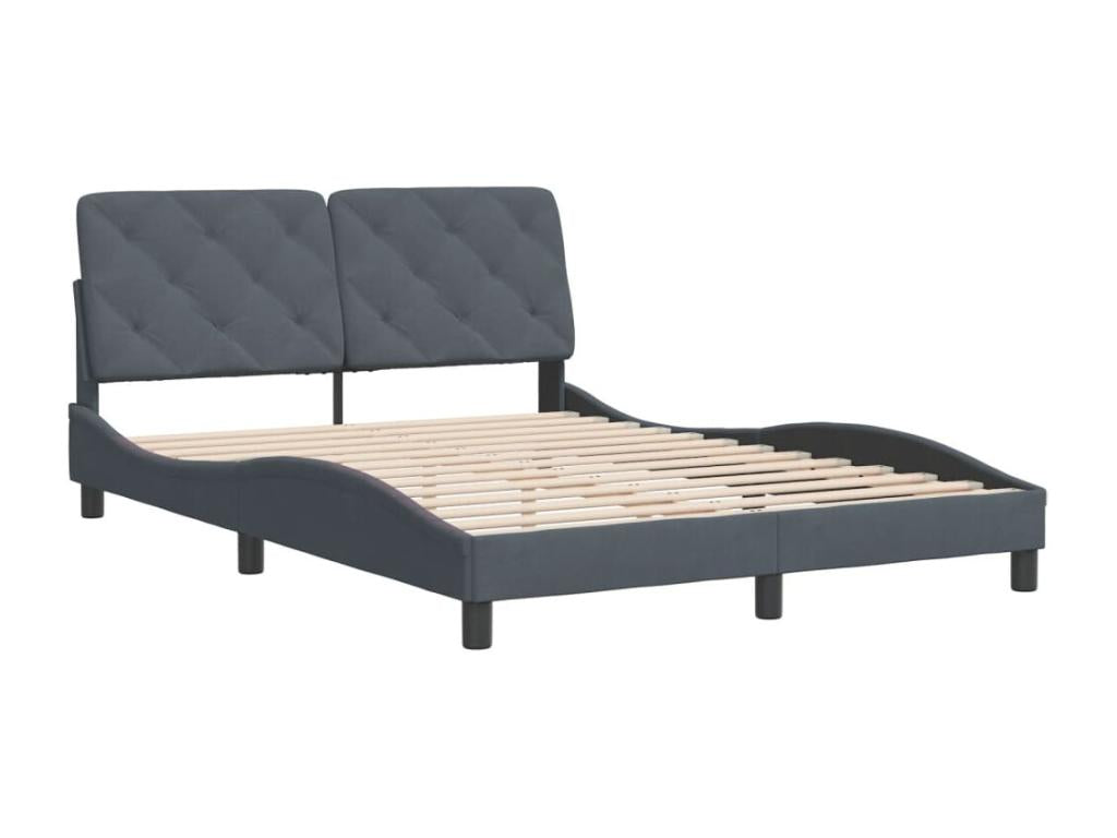 Gray Velvet Mattress, 140 x 190 cm