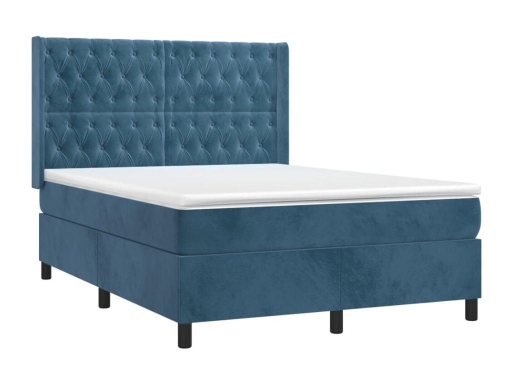 Blue Velvet Mattress, 140 x 190 cm