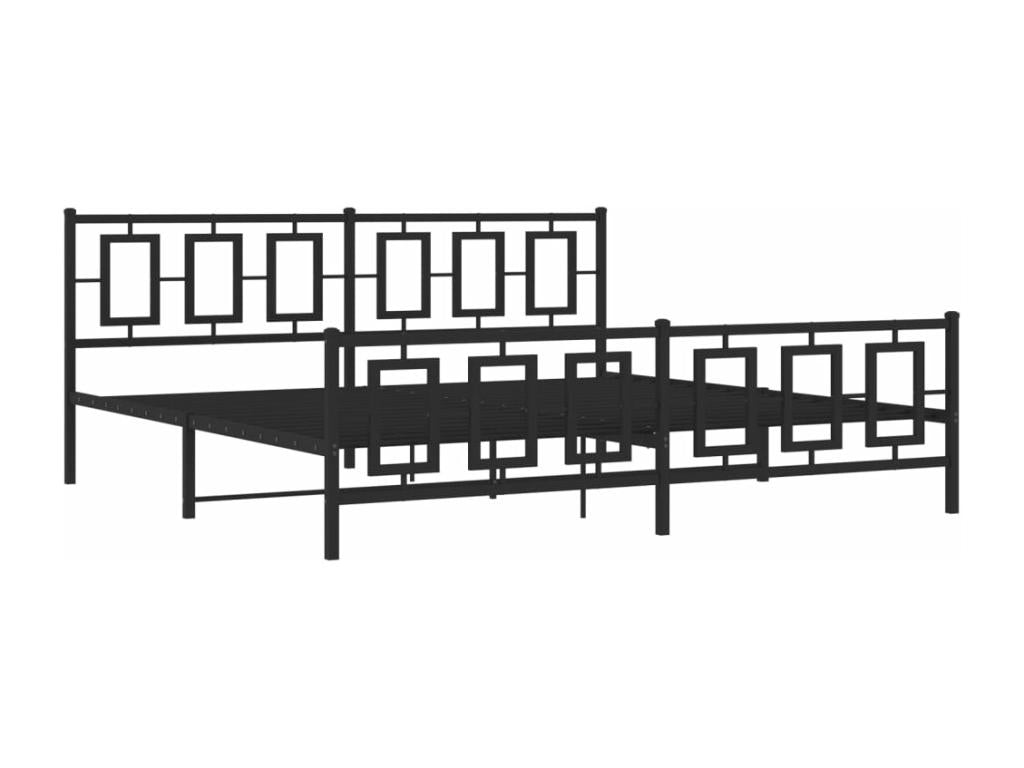 Black Metal Bed Frame, 193 x 203 cm