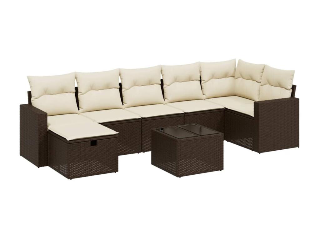 Brown Woven Resin Wicker Outdoor Furniture Set - dlz1766583449912