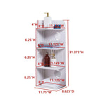 4-Tier Corner Storage Shelf Organizer for Bathroom, White