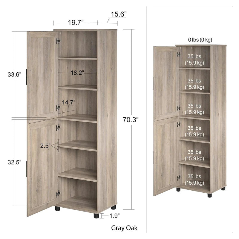 Systembuild Evolution Derzig 2 Door Kitchen Pantry Cabinet