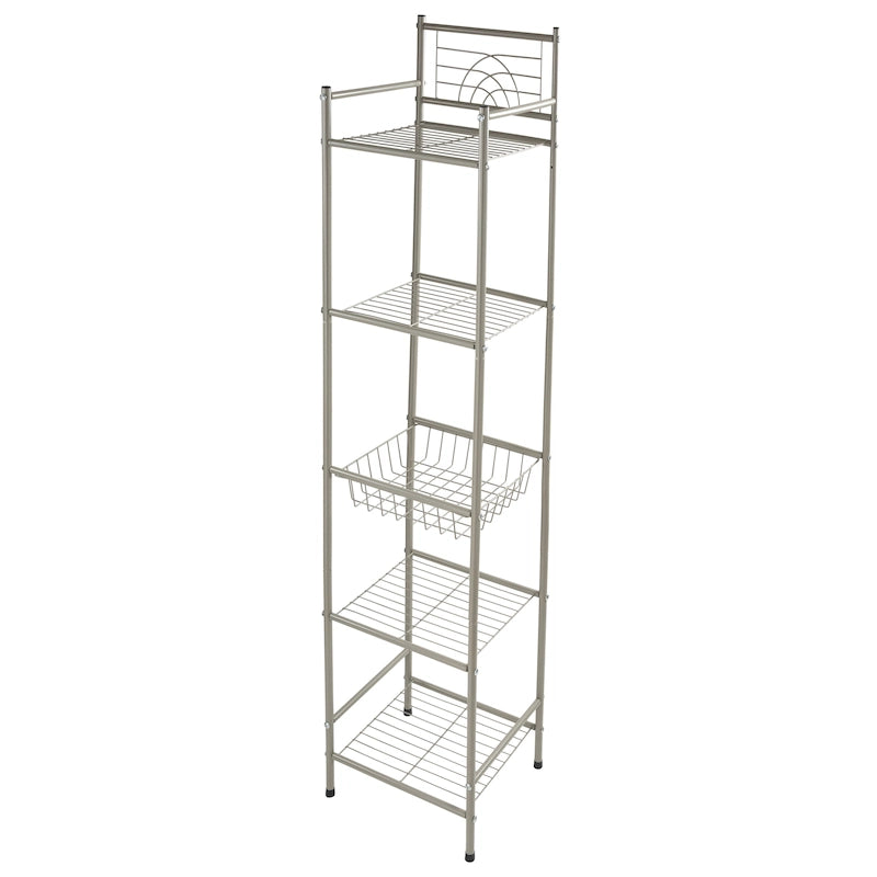 Bath Bliss 5 Tier Storage Shelf in Oil Rubbed Bronze - 13x11.6x58.7