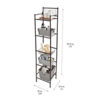 Bath Bliss 5 Tier Storage Shelf in Oil Rubbed Bronze - 13x11.6x58.7