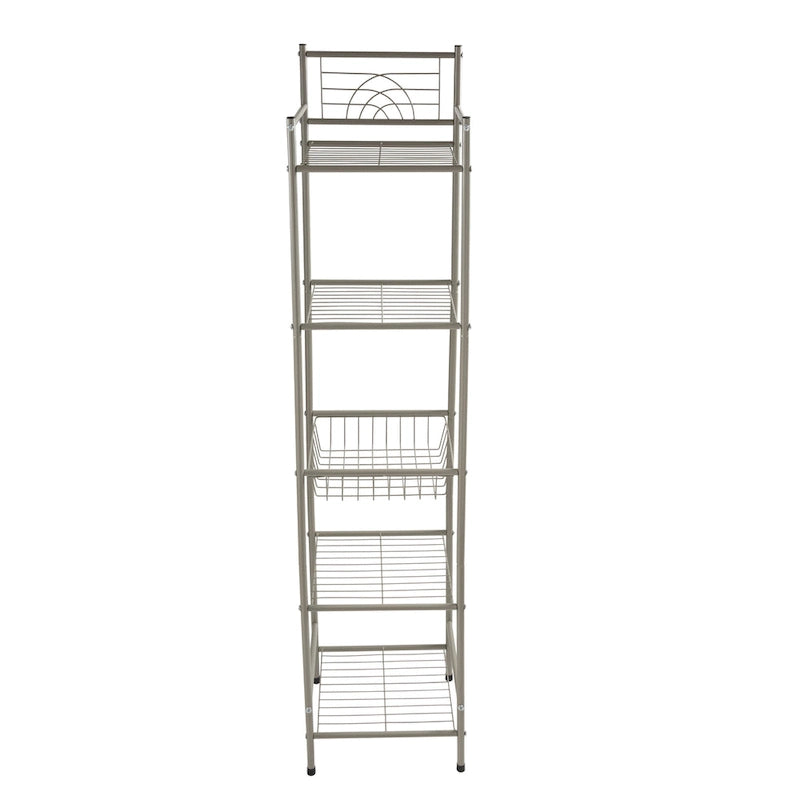 Bath Bliss 5 Tier Storage Shelf in Oil Rubbed Bronze - 13x11.6x58.7