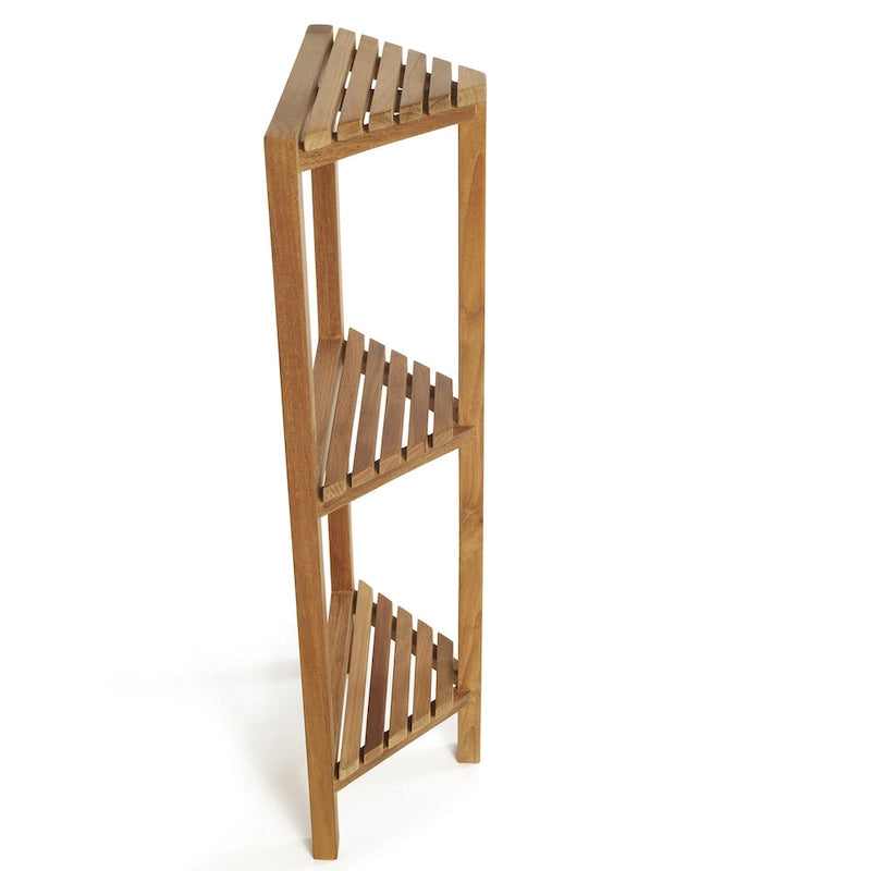Teak Corner Shelf Fiji 36 (90cm) 3 tiers