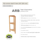 Teak Corner Shelf Fiji 36 (90cm) 3 tiers