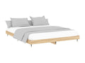Natural Engineered Wood Bed Frame, 140 x 200 cm