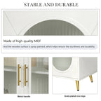 59.8 TV Stand with Storage Cabinet and Adjustable Shelves - N/A