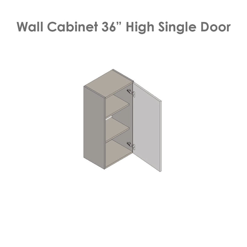 24 x 36 Wall Cabinet-Single Door-Grey - 24 x 36 x 12