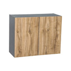 24 x 24 Wall Cabinet-Double Door-Grey - 24 x 24 x 12