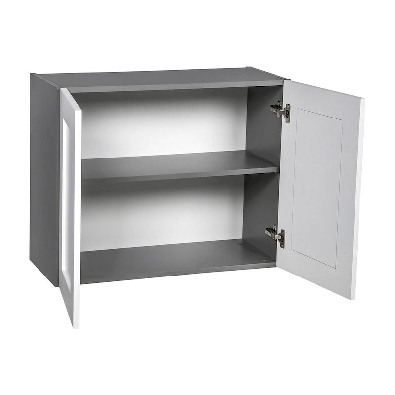 24 x 24 Wall Cabinet-Double Door-Grey - 24 x 24 x 12