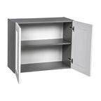 24 x 24 Wall Cabinet-Double Door-Grey - 24 x 24 x 12