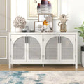 Large Storage Space Sideboard with Artificial Rattan Door - N/A