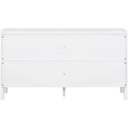 Large Storage Space Sideboard with Artificial Rattan Door - N/A