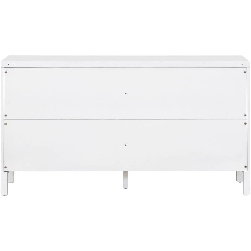 Large Storage Space Sideboard with Artificial Rattan Door - N/A