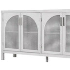 Large Storage Space Sideboard with Artificial Rattan Door - N/A