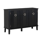 47.2W Solid Wood Cabinet with Three Doors - N/A