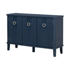47.2W Solid Wood Cabinet with Three Doors - N/A