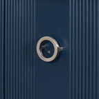 47.2W Solid Wood Cabinet with Three Doors - N/A