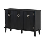 47.2W Solid Wood Cabinet with Three Doors - N/A