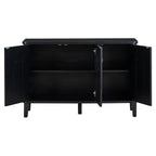 47.2W Solid Wood Cabinet with Three Doors - N/A