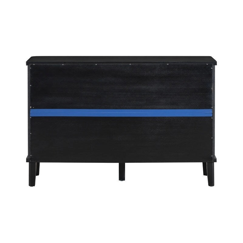 47.2W Solid Wood Cabinet with Three Doors - N/A