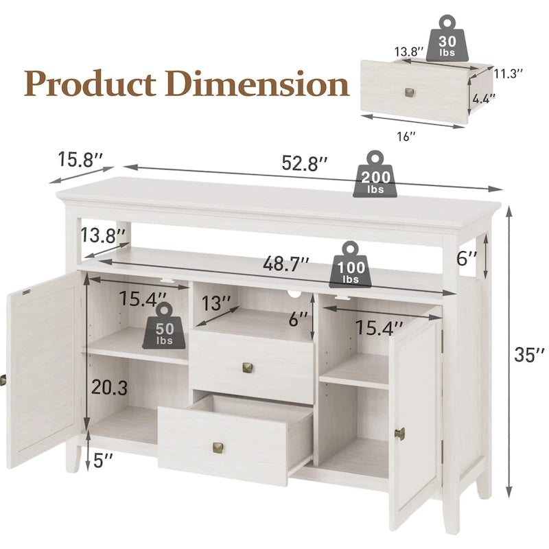 52.8 Natural Rattan Bar Cabinet