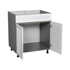 33 Sink Base Cabinets-High Double Door-Grey - 33 x 34 1/2 x 23 3/8