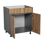 33 Sink Base Cabinets-High Double Door-Grey - 33 x 34 1/2 x 23 3/8