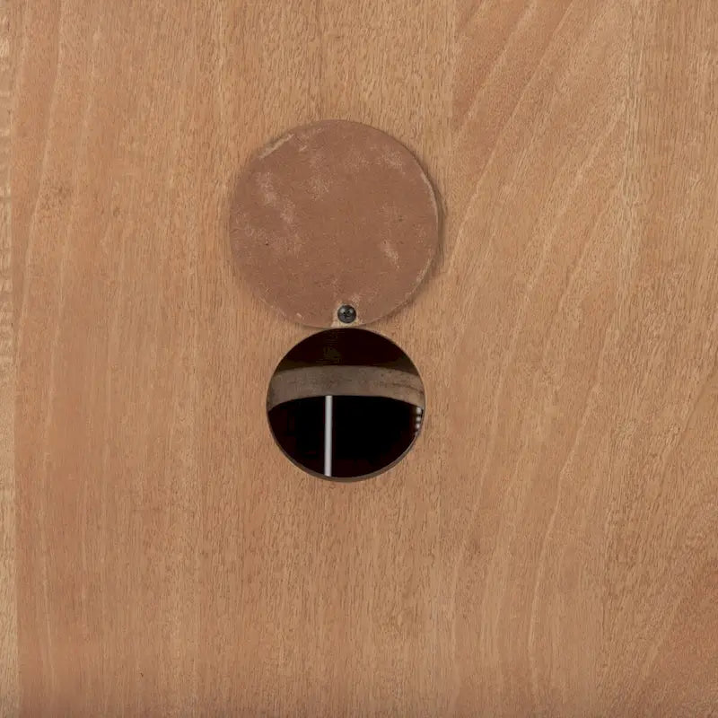 Grier Light Brown Solid Wood w/ Cane Doors Accent Cabinet